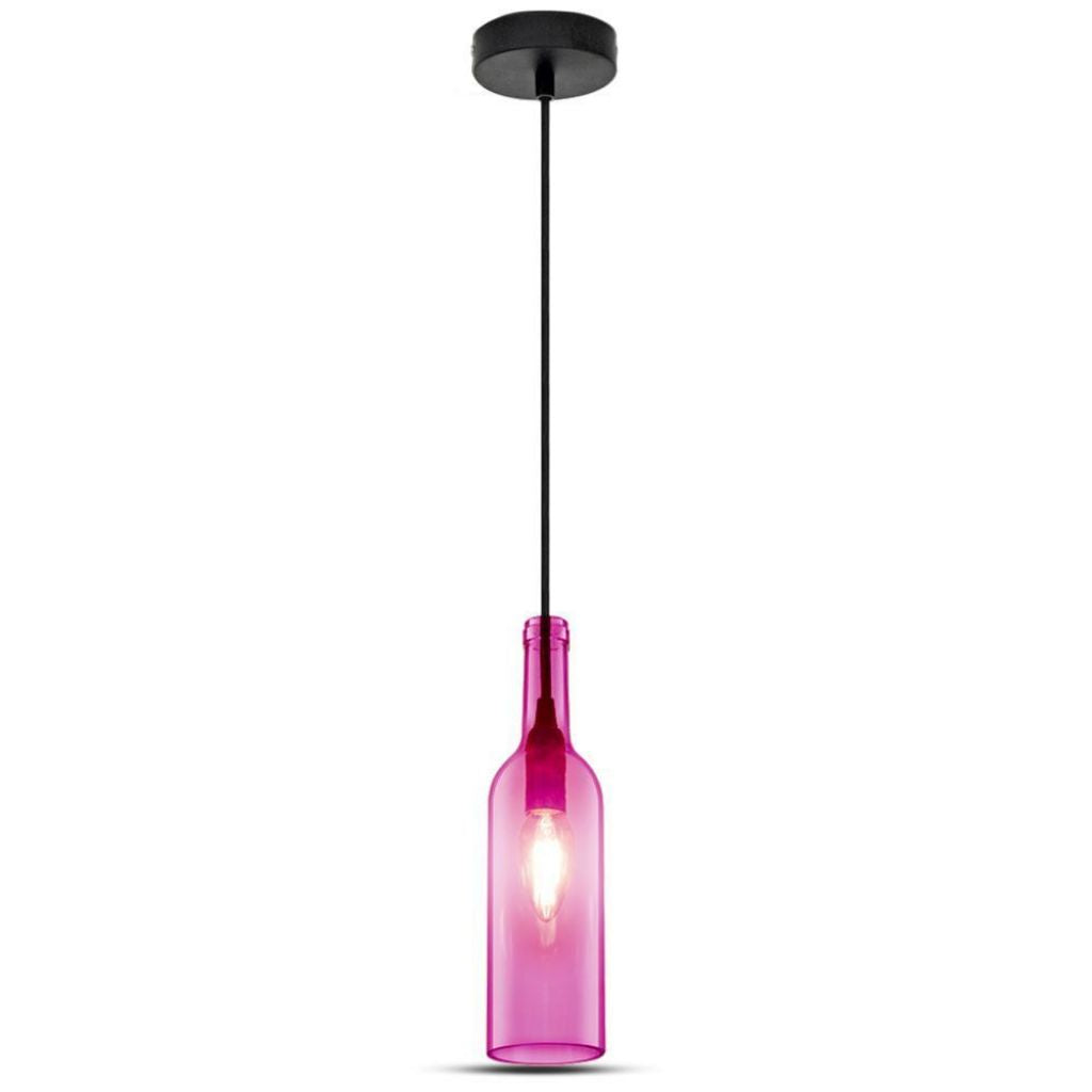 V-TAC Lampadario LED a Bottiglia in Vetro con Portalampada E14 V-TAC Lampadario LED a Bottiglia in Vetro con Portalampada E14